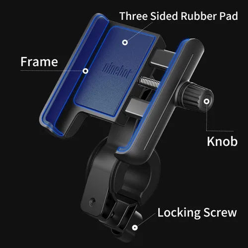 Miniatura 5 de Soporte de teléfono para Segway Ninebot MAX G30 F20 F30 F40 Scooter eléctrico, ajustable eMoped para manillar de bicicleta, soporte de teléfono