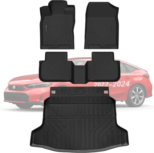 Miniatura 34 de Alfombrillas para Toyota Camry 2011-2017, primera y 2da fila, forro de carga TPE para todo tipo de clima, alfombrillas de coche para accesorios Camry