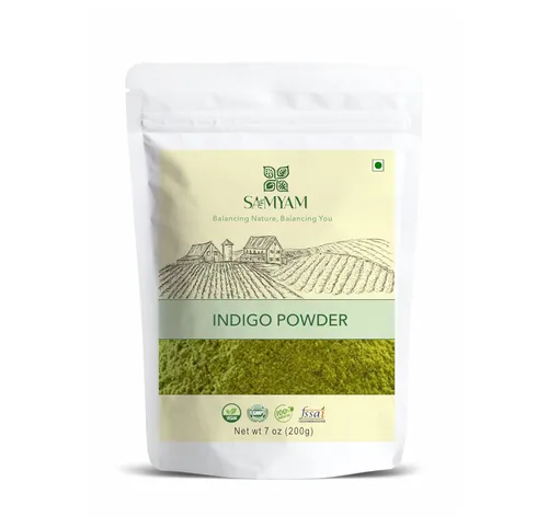 SAMYAM Polvo índigo natural - 200g (7 oz) | Tinte natural para el cabello, libre de químicos y PPD
