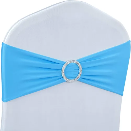 Miniatura 15 de Babenest Bandas de elastano para silla, 50 unidades, bandas elásticas de alta calidad con hebilla deslizante, lazos elásticos universales para Morado