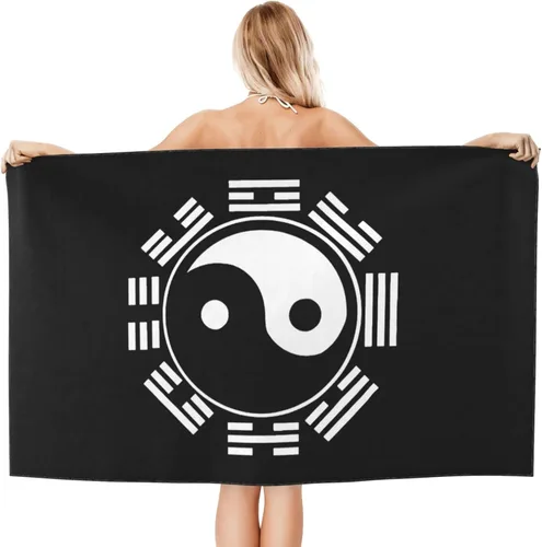 Miniatura 8 de Toalla de playa de taoísmo Zen Tai Chi Yin Yang - Toalla de baño absorbente de gran tamaño, súper 32 x 52 pulgadas