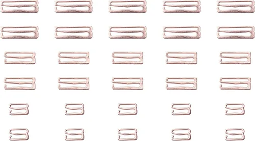 Miniatura 7 de sowaka 30 piezas de ganchos de metal para sujetador, ganchos de ajuste para bikini, brasier de costura, tops halter para vestido de baño plateado