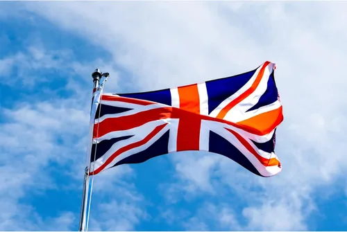 Miniatura 2 de Homissor Bandera británica de algodón 3x5 Union Jack Banderas de Inglaterra bordadas a rayas cosidas Reino Unido Bandera del Reino Unido Heavy Duty
