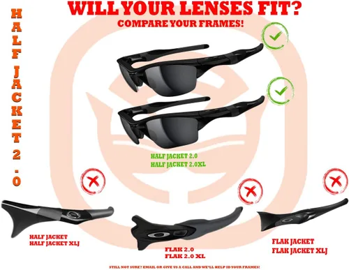 Miniatura 5 de Seek Optics Lentes de repuesto compatibles con Oakley Half Jacket 2.0XL Sunglass