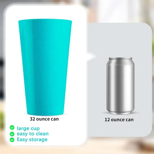 Miniatura 3 de Vasos de plástico de 35 onzas, vasos reutilizables para beber, juego de 12 vasos multicolor irrompibles, sin BPA, aptos para microondas