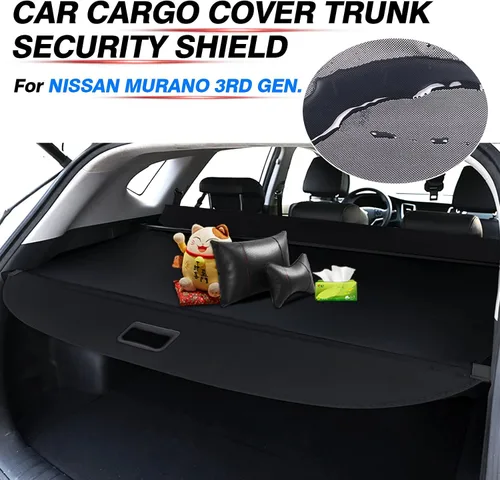 Miniatura 2 de Powerty Cubierta de carga para Nissan Murano Platinum SL SV S 2015-2024 Cubierta retráctil para maletero Cubierta de blindaje para accesorios