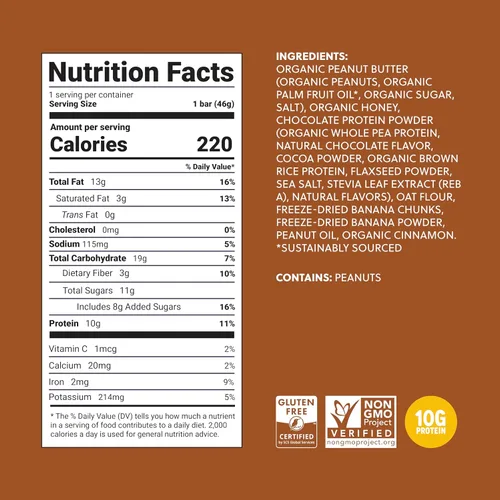 Miniatura 2 de FROPRO Barras de proteína vegetal – Barras de proteínas a base de plantas, totalmente naturales, sin gluten, lácteos y soja, barras altas