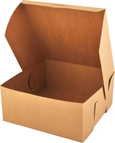 Miniatura 2 de Southern Champion Tray 0961K - Caja de panadería de cartón kraft sin bloqueo de ventana, 9 pulgadas de largo x 9 pulgadas de ancho x 4 pulgadas