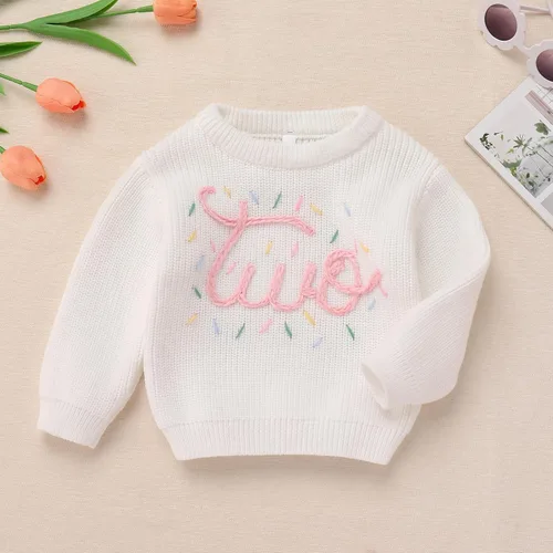 Miniatura 44 de Suéter de primer cumpleaños para bebés y niñas de un año de edad, sesión de fotos, otoño e invierno