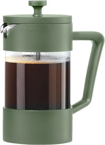 Miniatura 8 de Oggi Cafetera de prensa francesa de vidrio borosilicato (20 oz): capacidad para 5 tazas, prensa de café, cafetera de una sola porción, tapa y émbolo