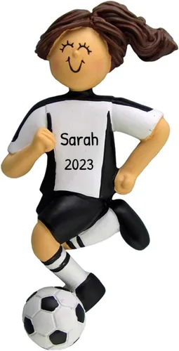 Miniatura 9 de Adornos de fútbol 3D para niña para árbol de Navidad, adorno de fútbol personalizado 2025, adornos de Navidad personalizados para niños, regalos