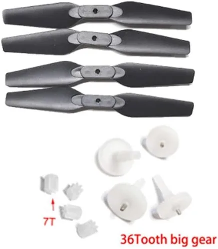 Miniatura 2 de Ajuste para Drone K3 E99 y K3 Pro RC Drone FPV Quadcopter accesorio de repuesto de hélice y kit de engranajes de repuesto