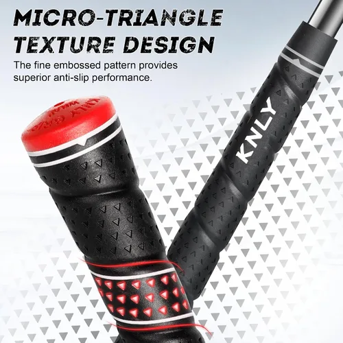 Miniatura 3 de KNLY Juego de 13 agarres de golf envolventes con tecnología de control de textura cóncava triangular, agarre de goma para todo tipo de clima