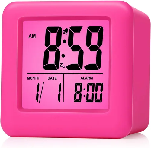 Miniatura 15 de Reloj despertador digital Plumeet para niños con función de repetición y luz nocturna - Configuración fácil con pantalla de silicona, hora, fecha