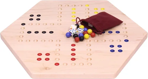 Miniatura 5 de Wahoo - Juego de mesa de mármol, 16 pulgadas de ancho, madera de arce, doble cara