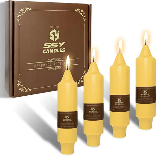 Miniatura 9 de Candelabros de Velas Cónicas Negras, Velas Cónicas Cortas de 5 pulgadas, Candelabros de Velas de Halloween Sin Goteo para Decoración de Navidad