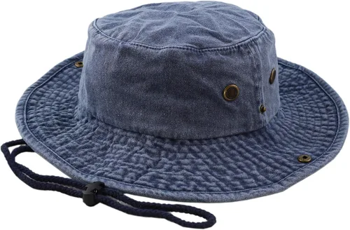 Miniatura 14 de The Hat Depot - Sombrero de safari, de algodón lavado a la piedra, de ala ancha, plegable, doble cara y sombrero de pesca 2. Algodón - Oliva
