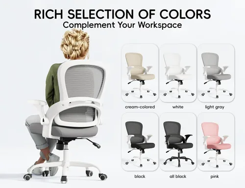 Miniatura 9 de TRALT Silla de oficina ergonómica, cómoda silla de escritorio con soporte trasero, sillas de escritorio de oficina en casa, silla de computadora