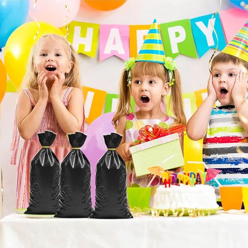 Miniatura 5 de Lecpeting 100 bolsas de celofán, bolsas de plástico para dulces con lazos giratorios para envoltura de regalo, cumpleaños, boda, baby shower
