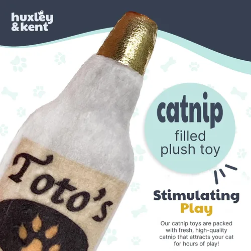 Miniatura 7 de Huxley & Kent Juguete de peluche para gatos, Toto's Pawdka, relleno de hierba gatera fuerte, juguete interactivo de felpa para gatitos y gatos