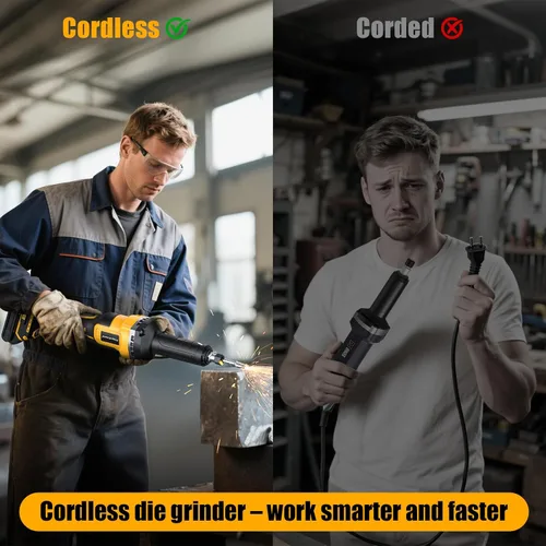 Miniatura 3 de Amoladora de troqueles compatible con batería Dewalt 20V MAX, amoladora de troqueles inalámbrica con motor sin escobillas de 25000 RPM, recolección