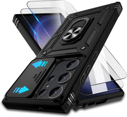 Miniatura 38 de ATUMP Funda para OnePlus Nord N200 5G con protector de pantalla HD con cubierta para cámara deslizante, soporte de anillo de rotación de 360°