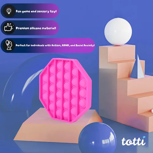 Miniatura 6 de TOTTI Pop It Fidget juguete para la ansiedad empuja burbujas Juguetes sensoriales para reventar burbujas, alivio de la Ansiedad y del estrés