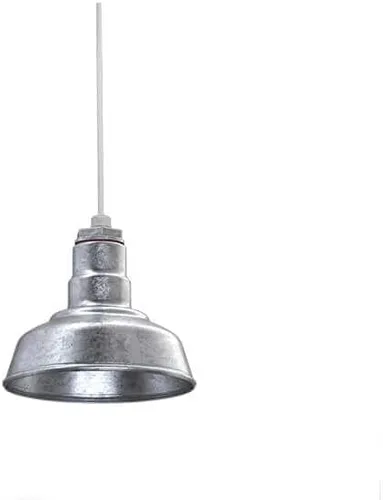 Miniatura 54 de Steel Lighting Co. Inglewood - Lámpara de granero Lámpara montada en el techo Cúpula redonda de 8 pulgadas vástago inclinado de 12 pulgadas
