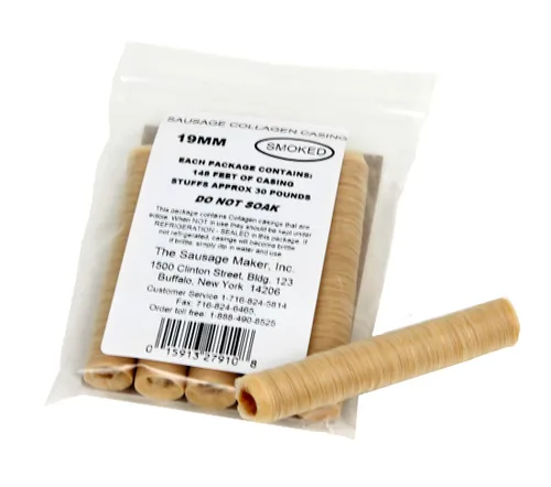Miniatura 11 de The Sausage Maker® Fundas de colágeno transparente de 60 mm para hacer salchichas - Paquete de 10, funda no comestible para salchicha cocida