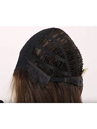 Miniatura 5 de Angelica - Gorra grande color chocolate Swirl, larga y recta, capa sintética de trama abierta para mujer, paquete de volumen fresco con peine