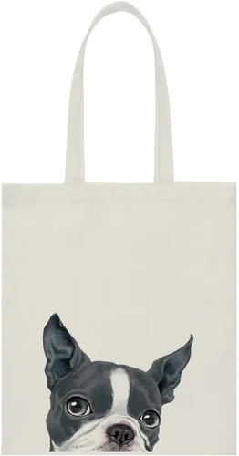 Miniatura 16 de WIRESTER Bolsa de lona reutilizable para mujeres y niñas, bolsa de compras de comestibles, bolsa de hombro, bolsa de viaje, lindo perro y gato Gato