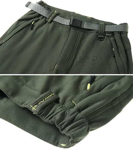 Miniatura 5 de MANSDOUR Pantalones de nieve para hombre, para esquí, invierno, con forro polar, repelente al agua, pantalones de snowboard