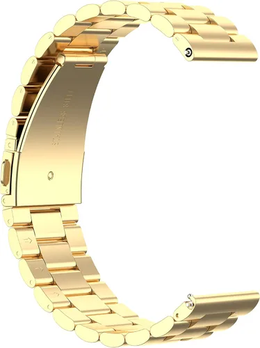 Miniatura 3 de Correa de liberación rápida compatible con SKG V7/V7 Pro Smart Watch Band para mujeres y hombres, correa de repuesto de acero inoxidable de metal Oro