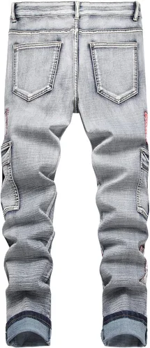 Miniatura 197 de Enrica Pantalones vaqueros estampados casuales para hombre