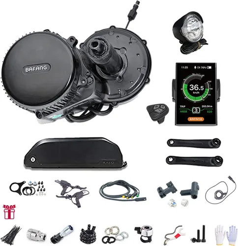 Miniatura 11 de BAFANG BBSHD 48V/52V 500W 750W 1000W Kit de transmisión media con batería opcional BBS01 BBS02 8FUN Kit de conversión DIY con pantalla LCD y plato