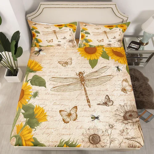 Miniatura 28 de Ropa de cama de 2 piezas, estilo rústico de granja, juego de ropa de cama para adolescentes y adultos, sábanas bajeras, ropa de cama ajustable