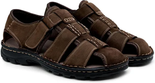 Miniatura 6 de Jousen Men's Sandals Leather Open Toe Beach Sandal Outdoor Summer Sport Hiking Sandals