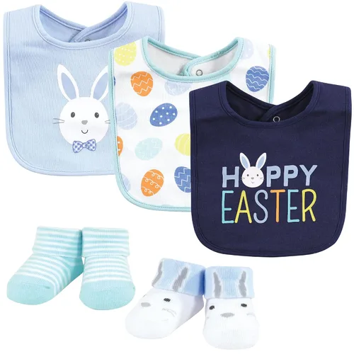 Miniatura 41 de Hudson Baby Conjunto de babero y calcetines unisex de algodón para bebé, Tamaño único Chica Calabaza