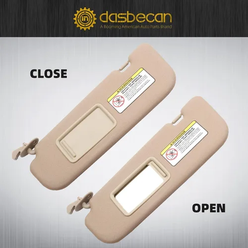 Miniatura 3 de Dasbecan - Visera solar beige para el lado del conductor izquierdo compatible con Hyundai Elantra 2011 2012 2013 2014 2015, reemplaza 852103X000TX