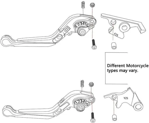 Miniatura 4 de Palancas de embrague de freno de motocicleta para manillar Yamaha FZ6R FZ 6R FZ-6R 2009 2010 2011 2012 2013 2014 2015 2016 2017 (Color : 1)