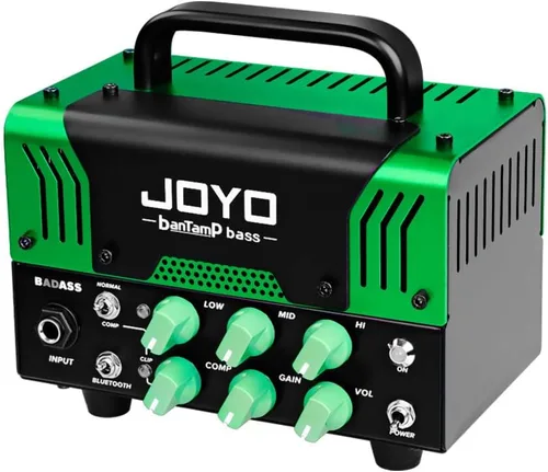 JOYO - Preamplificador de tubo híbrido de cabeza de amplificador de graves de 50 W con 12AX7, compresor, ecualizador de 3 bandas, bucle FX,