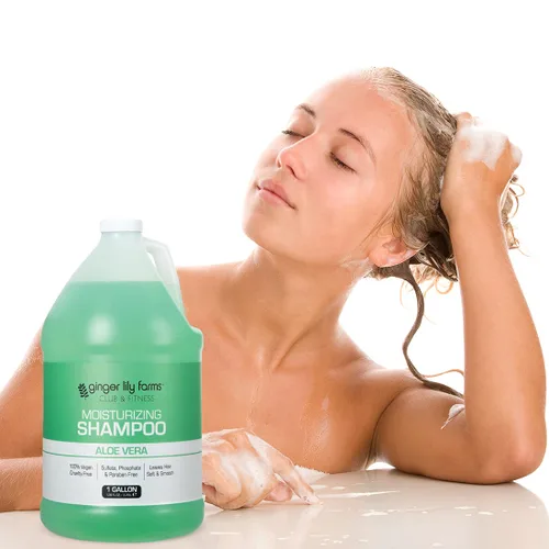 Miniatura 6 de Ginger Lily Farms Club & Fitness Champú hidratante para todo tipo de cabello, 100% vegano y libre de crueldad, aroma a aloe vera, repuesto de 1