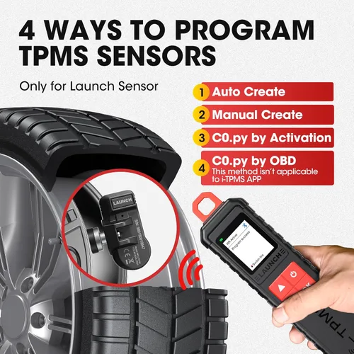 Miniatura 6 de Nueva herramienta de servicio TPMS portátil LAUNCH X-431 i-TPMS TSGUN 2026, reinicio, reinicio y programa, sensores TPMS Funciona con escáner X-431