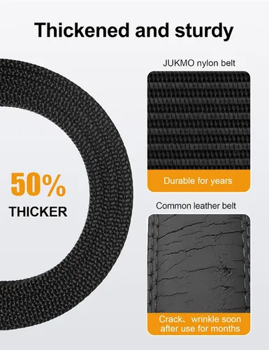 Miniatura 6 de JUKMO Cinturón de golf de trinquete para hombres, cinturón táctico de tela de nailon con hebilla deslizante automática