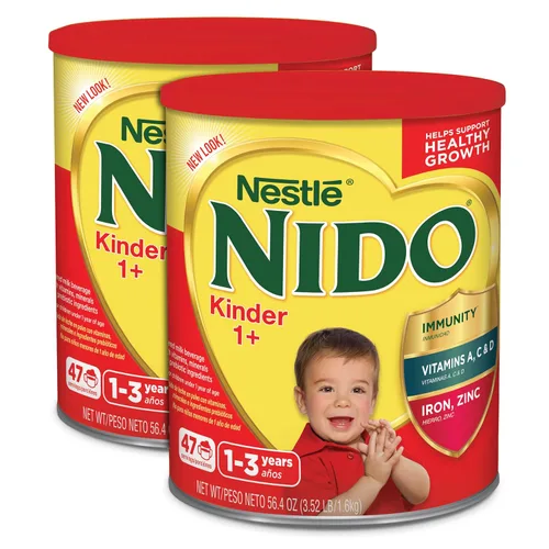 Miniatura 12 de Nido NESTLE Kinder 1+ - Bebida de leche en polvo, recipiente de 1.76 libras