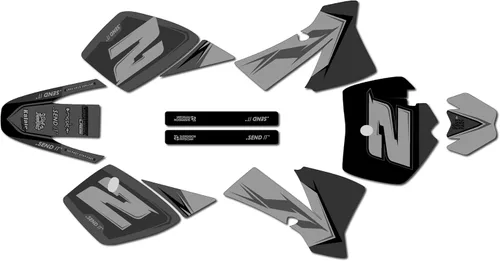 Miniatura 8 de Graphics Kit for KTM 50SX Mini SX50 (2002-2008) Razor Series Cyan 9 Mil - Easy Go - Dirt Pit Bike Motorcycle Stickers, Dirtbike Racing Automotive