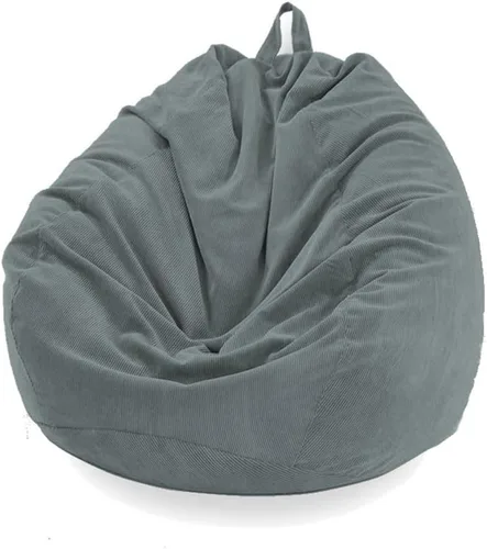 Miniatura 11 de Morbuy Funda para sillón puff para niños y adultos (sin relleno), funda de pana suave para sofá cama, lavable, de gran tamaño, para sala de estar