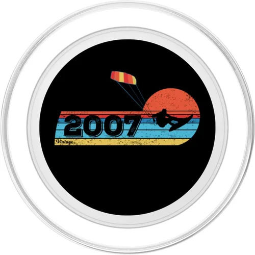 Miniatura 2 de Kitesurfer Kitesurfing Birthday Vintage 2007 born Kitesurf PopSockets MagSafe PopGrip for iPhone