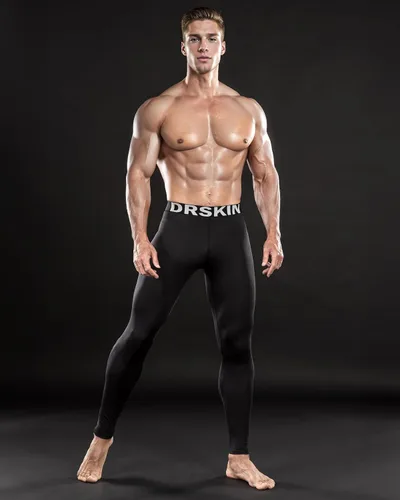 Miniatura 3 de DRSKIN Paquete de 5, 4, 3 o 1 pantalón de compresión para hombre, leggings deportivos, capa base, correr, atletismo, entrenamiento, activo