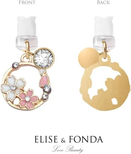 Miniatura 4 de ELISE & FONDA CP85 Puerto de carga USB Anti polvo Plug Little Cherry Blossom Garland Colgante Colgante Teléfono Charm para iPhone 12/11/XS